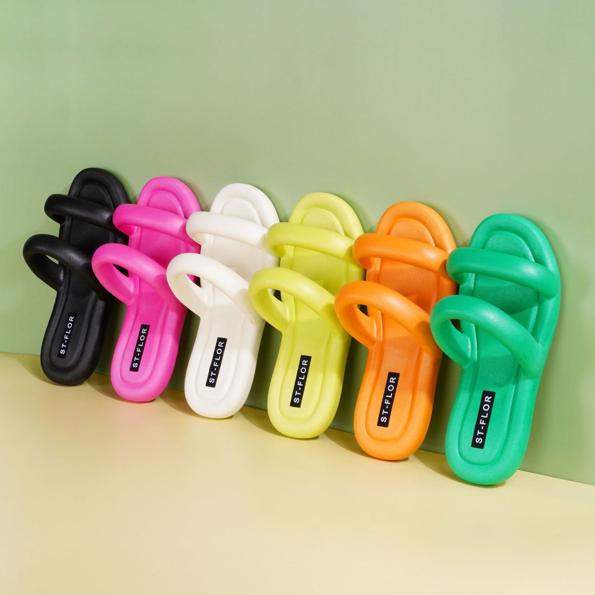 Slippery Slippers Korean Version Casual Fashion Double-Slip Non-Slip Flat Bottom Ladies Soft Bottom Sandals And Slippers For Women's Outer Wear