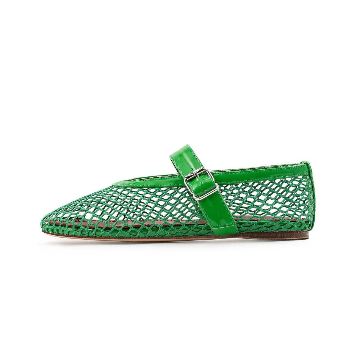 British Style Mary Jane Shoes For Women Fashion Patchwork Mesh Flat Ballet Shoes Buckle Strap Comfortable Summer Casual Shoes