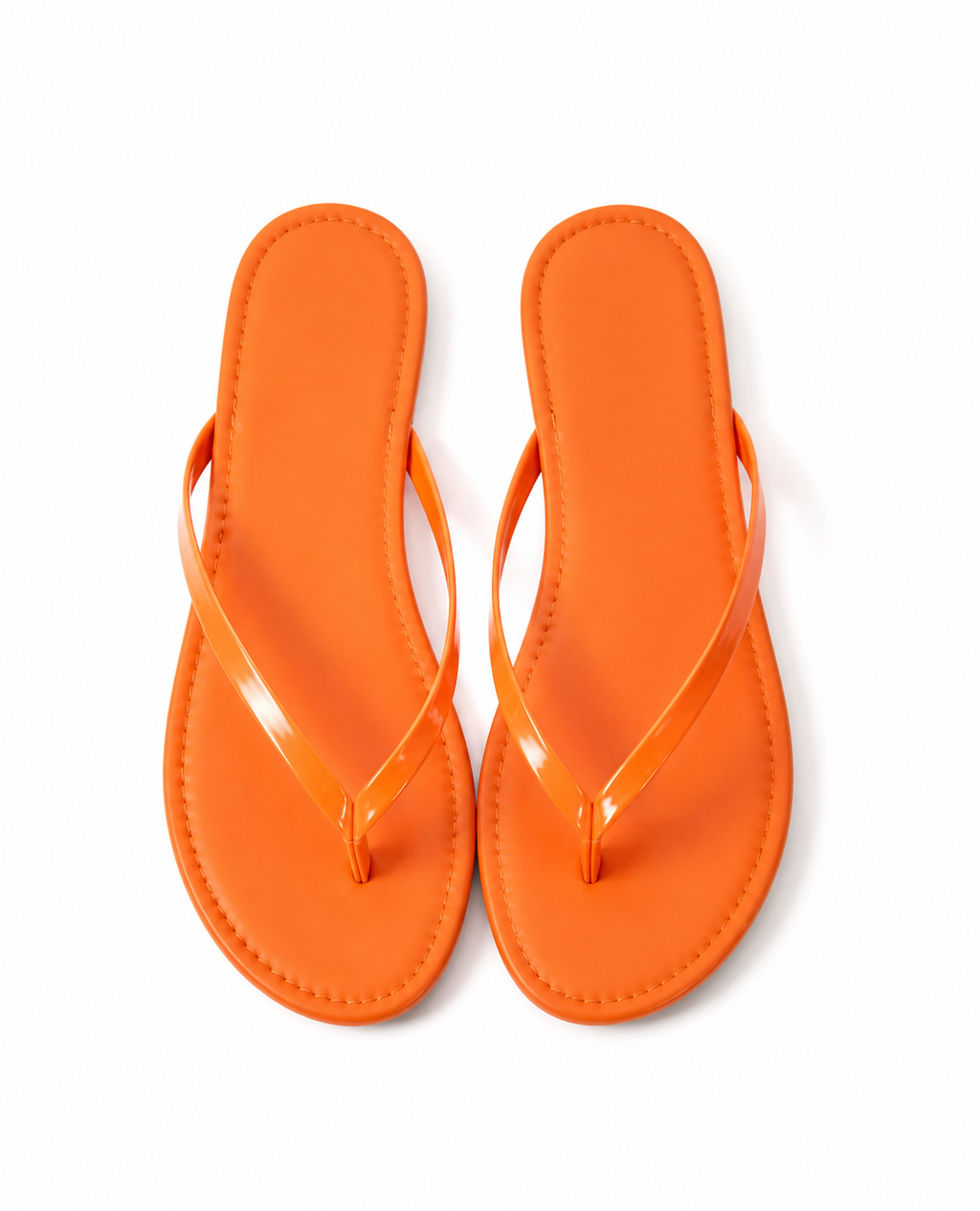 Orange Gloss Sandals