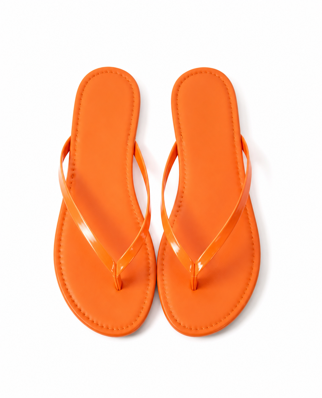 Orange Gloss Sandals