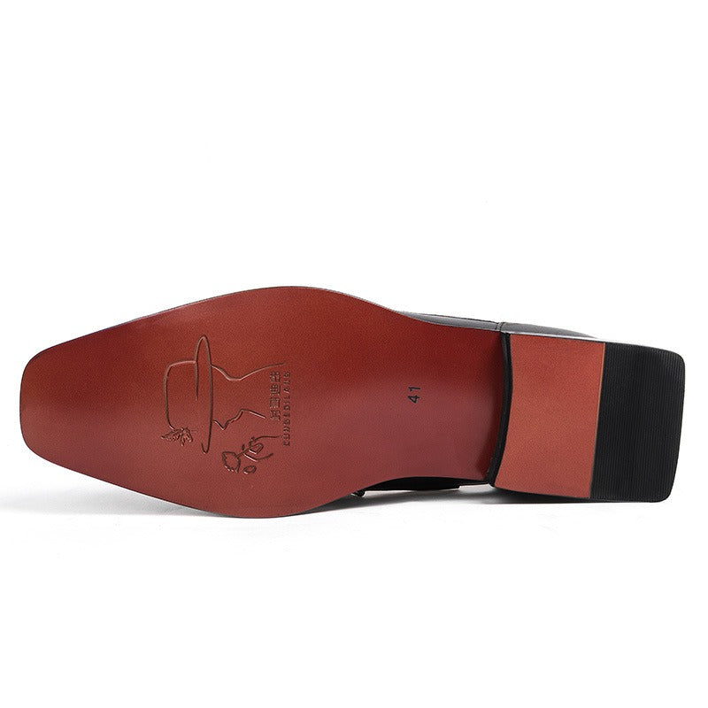 cowhide slippers with a stylish hollow back without a heel hollowed out leather slippers