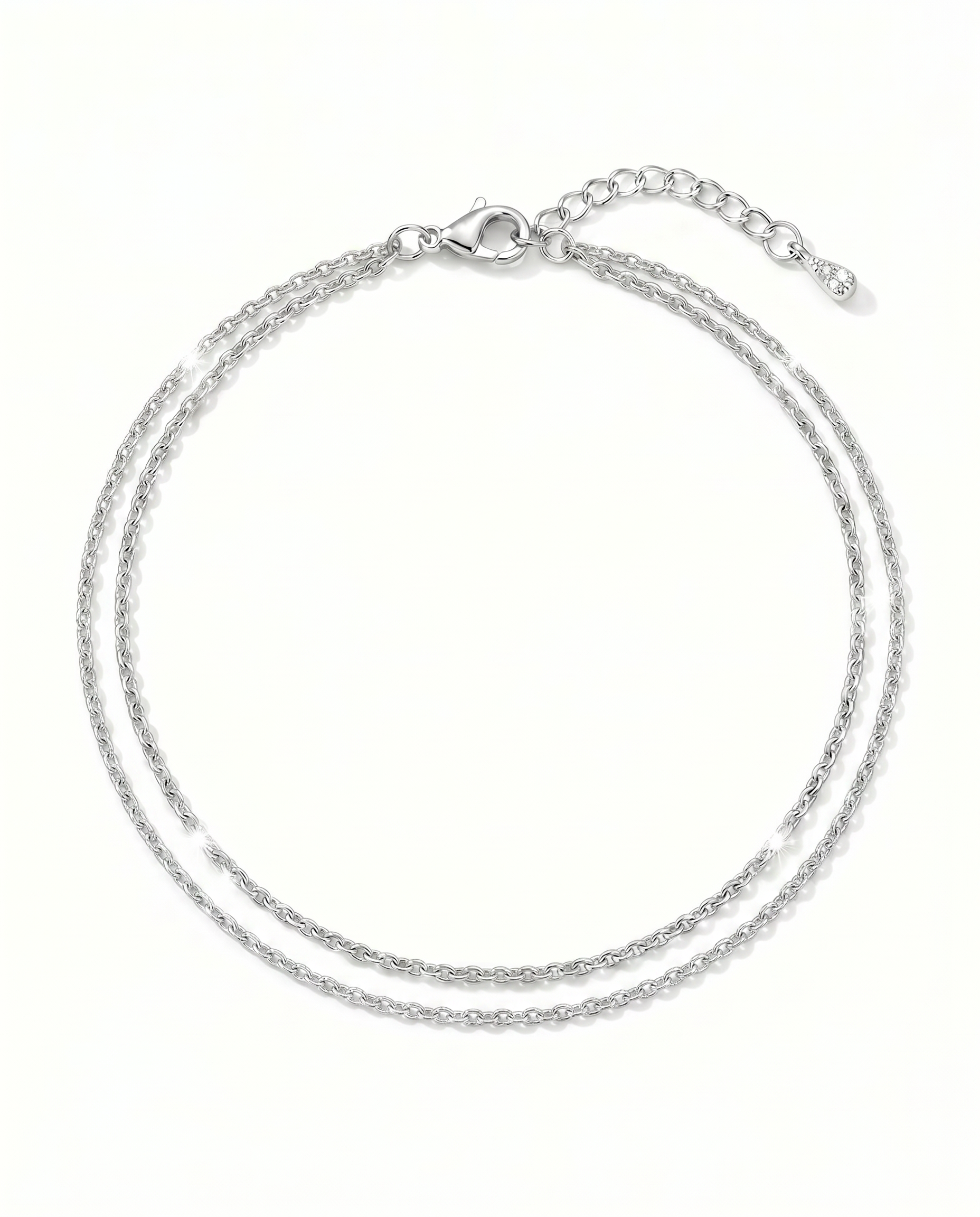 Double Crystal Anklet