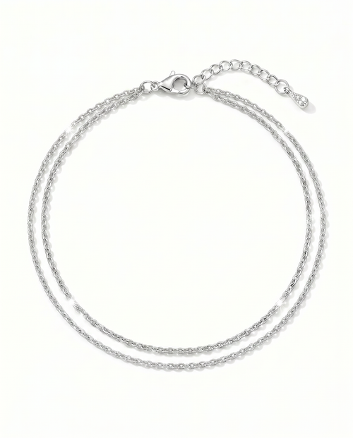 Double Crystal Anklet