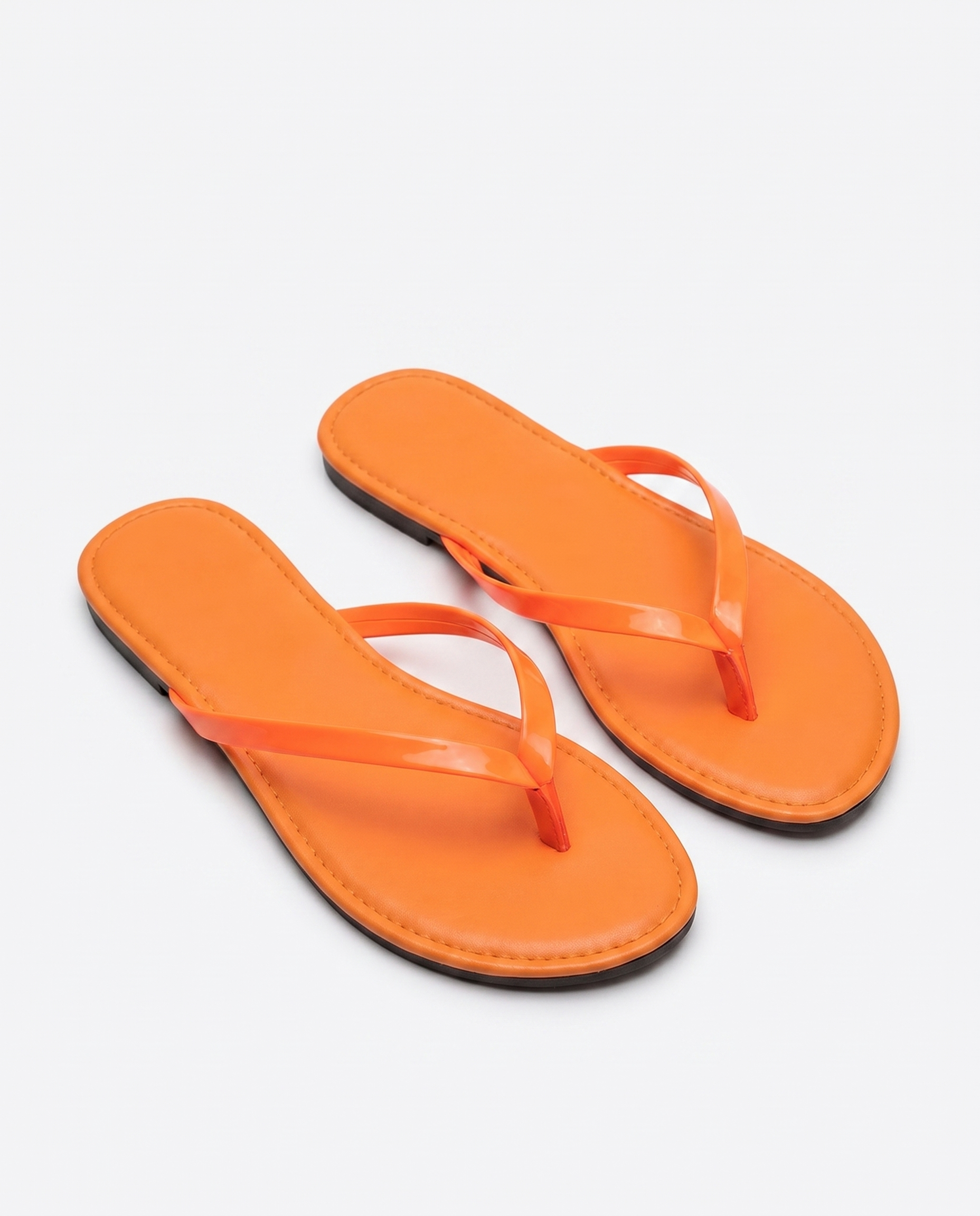 Orange Gloss Sandals