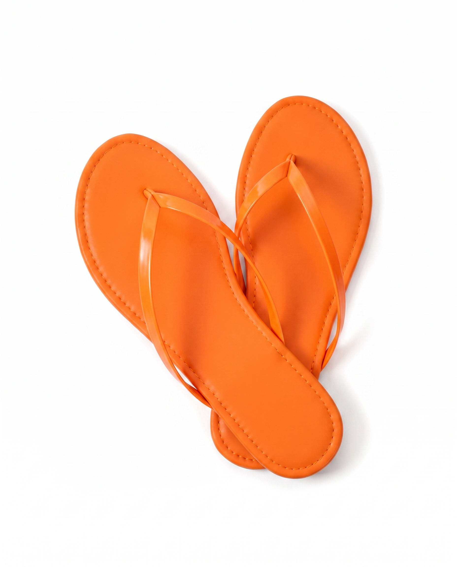 Orange Gloss Sandals