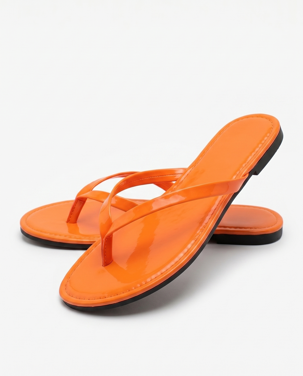Orange Gloss Sandals