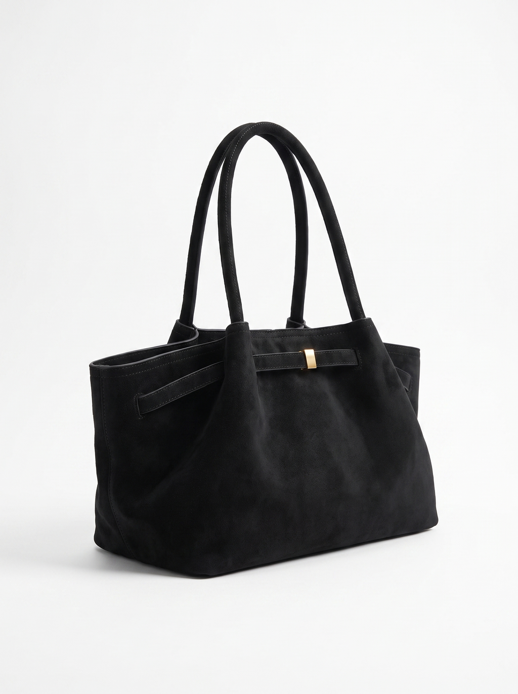 Structured Suede Tote Bag