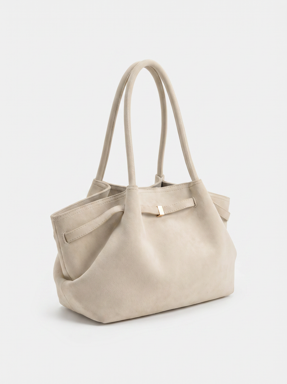 Structured Suede Tote Bag