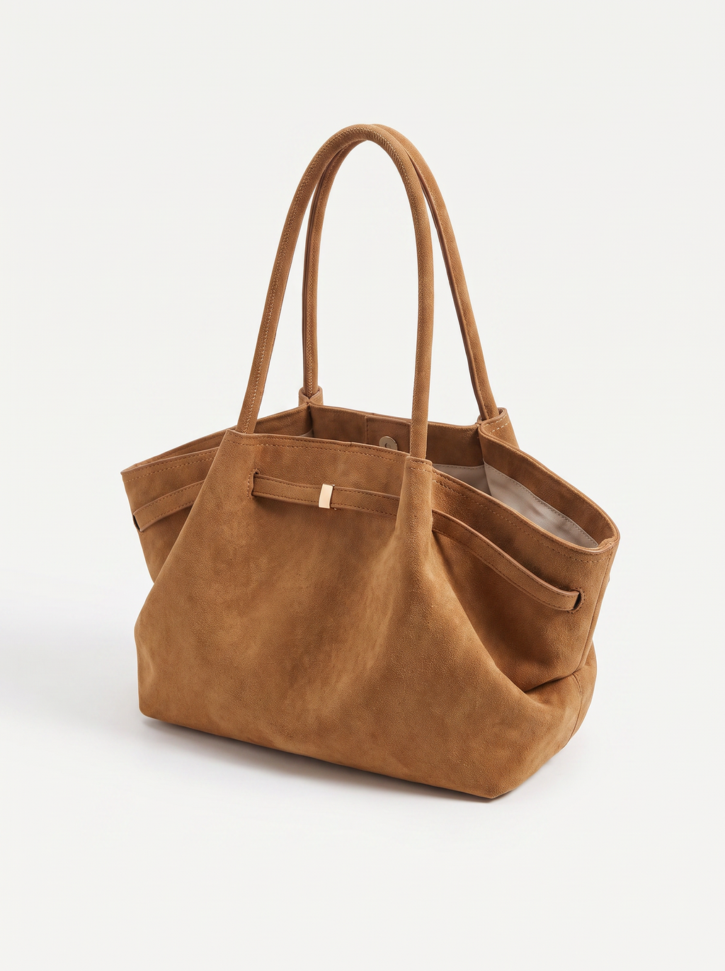 Structured Suede Tote Bag