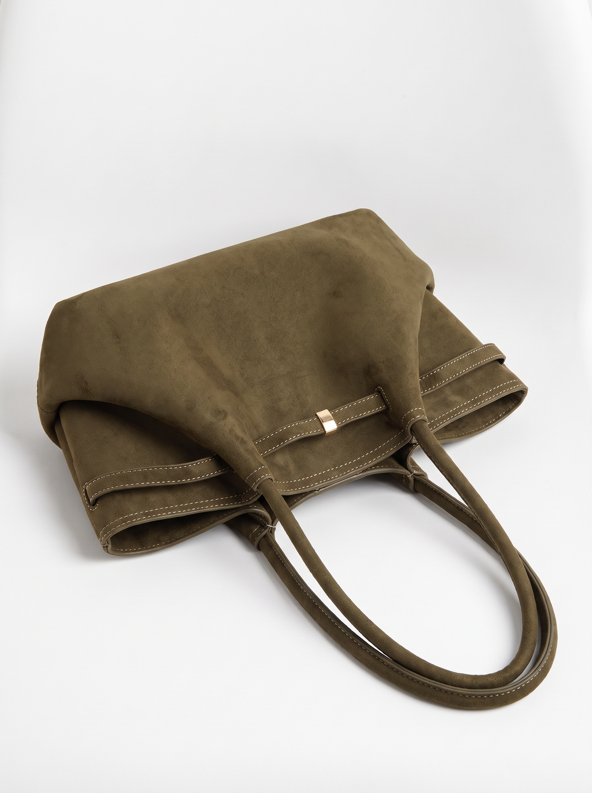 Structured Suede Tote Bag