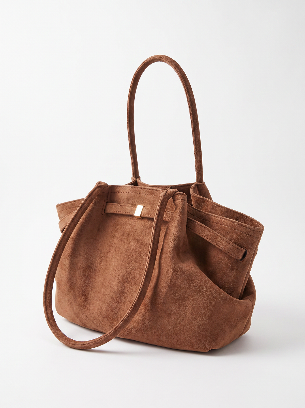 Structured Suede Tote Bag